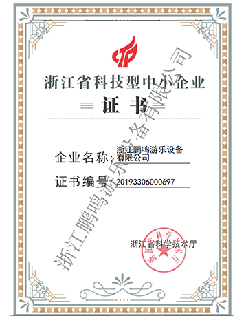 浙江省科技中小型企業(yè)-浙江鵬鳴游樂設(shè)備有限公司